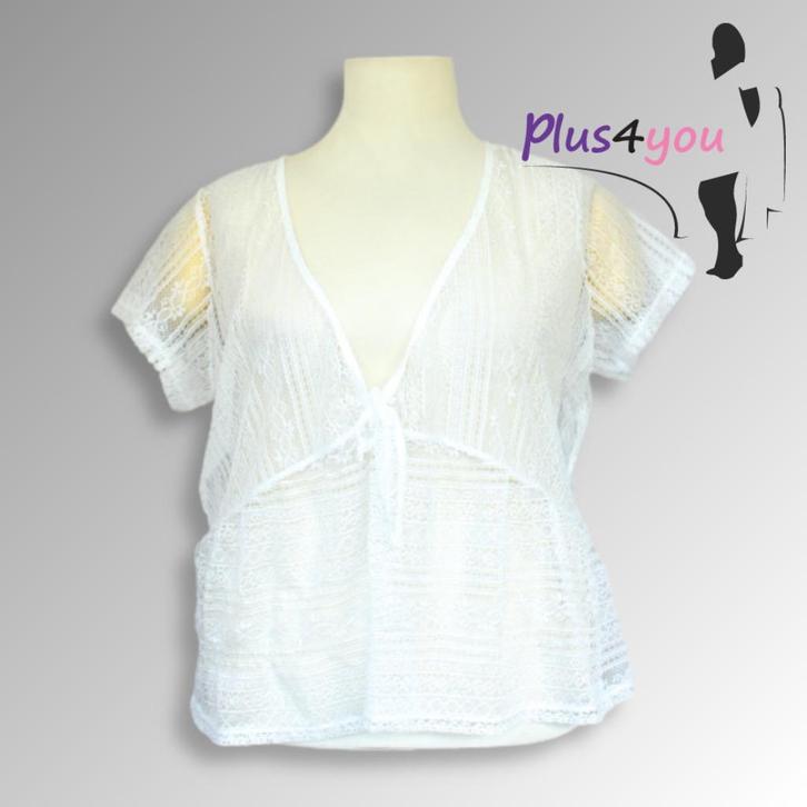 30397 Nieuw Witte tuniek M&S mt XXL  K26, Kleding | Dames, Grote Maten, Zo goed als nieuw, Broek of Spijkerbroek, Zwart, Ophalen of Verzenden