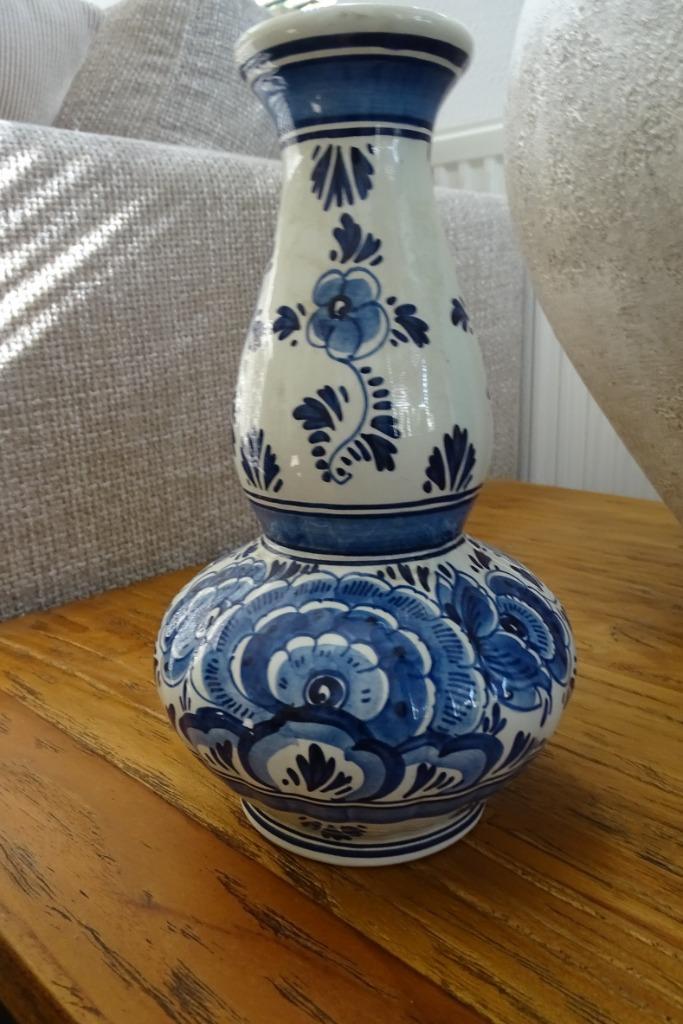 oude delfts blauwe buik vaas, Antiek en Kunst, Antiek | Vazen, Ophalen of Verzenden