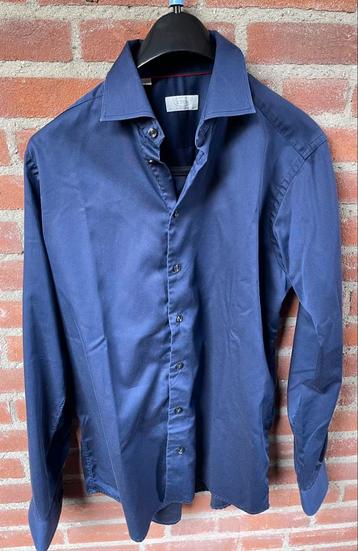 Eton Overhemd 100% Katoen Maat 39, hals 15,5 Blauw beschikbaar voor biedingen