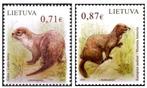 LITOUWEN 20 - Dieren: zoogdieren (otter en nerts), Ophalen of Verzenden, Postfris