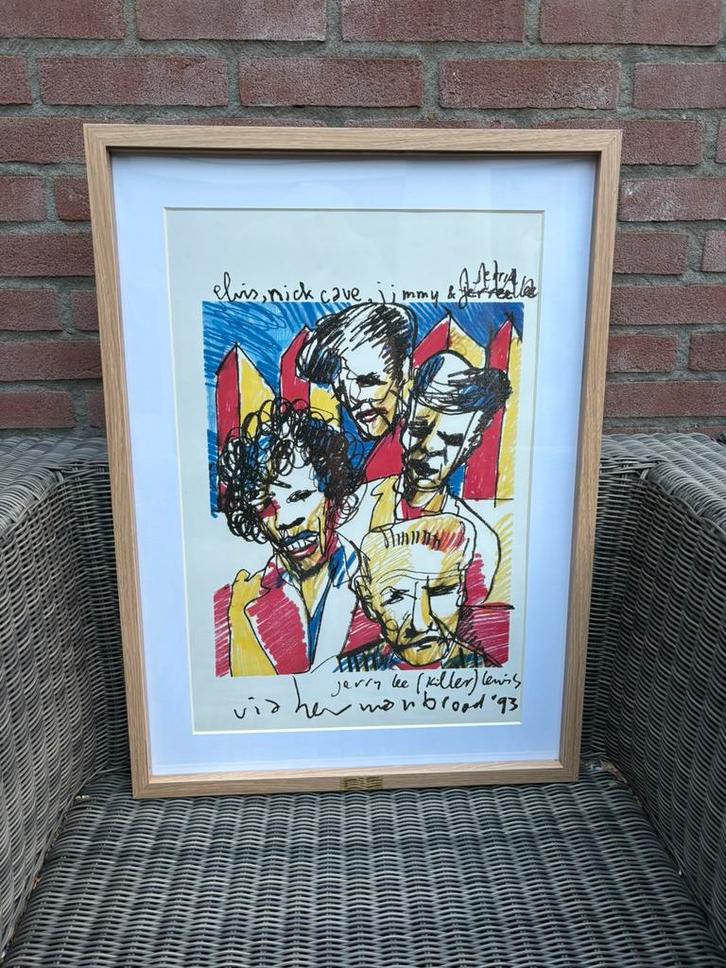 Herman Brood litho 73x53, Antiek en Kunst, Kunst | Litho's en Zeefdrukken, Ophalen of Verzenden