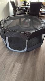 Puppyren zwart/grijs met afdichtnet MeisterPet, Dieren en Toebehoren, Ophalen, Zo goed als nieuw