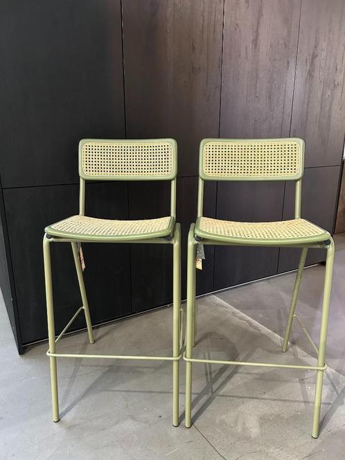 Showmodel Barstool Jort Green/Natural 50% korting!, Huis en Inrichting, Barkrukken, Nieuw, 90 cm of meer, 1 kruk, Ophalen