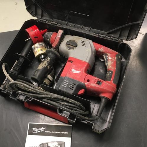 Milwaukee PLH 28 XE SDS-plus Combihamer in koffer - 800W - 4, Doe-het-zelf en Verbouw, Gereedschap | Boormachines, Zo goed als nieuw
