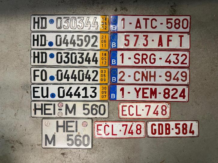 Kentekenplaten nummerborden license plates, Verzamelen, Automerken, Motoren en Formule 1, Gebruikt, Auto's, Ophalen