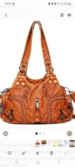 Cognac Boho Handtas - Nieuw!, Ophalen of Verzenden, Nieuw, Bruin, Handtas