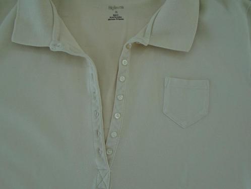 Crème Polo mt.42/44 "Macy NY", Kleding | Dames, Sportkleding, Zo goed als nieuw, Overige typen, Maat 42/44 (L), Overige kleuren