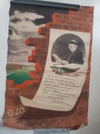 Poster over de bevrijding Wilhelmina tweede wereldoorlog, Ophalen of Verzenden, A1 t/m A3, Overige onderwerpen, Rechthoekig Staand