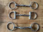 Dubbelgebroken bitten 13,5 en 12,5cm, Dieren en Toebehoren, Paarden en Pony's | Hoofdstellen en Tuigage, Ophalen of Verzenden