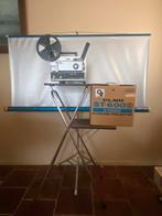 Filmprojectorset ELMO ST-600 met Tafel, Scherm en Filmpjes, Ophalen of Verzenden, Zo goed als nieuw, Met scherm
