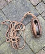 Oude houten katrol, Antiek en Kunst, Ophalen of Verzenden