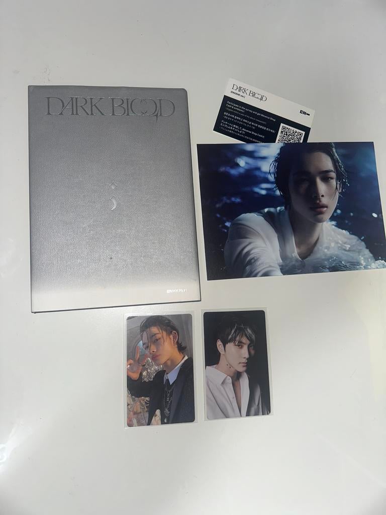 Enhypen dark blood album + photocards, Ophalen of Verzenden, Zo goed als nieuw, Aziatisch
