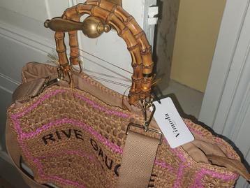 Zomerse stoere tas RIVE GAUCHE.met bamboe hengsel beschikbaar voor biedingen