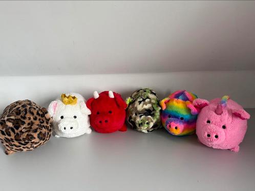 ALS NIEUW 6 verschillende knuffel varkens, Kinderen en Baby's, Speelgoed | Knuffels en Pluche, Zo goed als nieuw, Overige typen