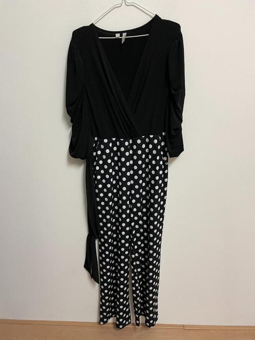Jump11 - Zwart-witte polkadot Bodyflirt jumpsuit mt 40-42 (1, Kleding | Dames, Jumpsuits, Zo goed als nieuw, Maat 38/40 (M), Zwart