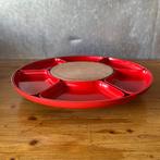 OPRUIMING Vintage lazy susan kunststof en hout jaren 60 70, Huis en Inrichting, Woonaccessoires | Dienbladen, Kunststof, Gebruikt