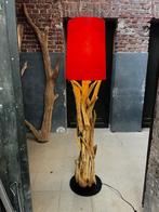 staande schemerlamp, Huis en Inrichting, Lampen | Vloerlampen, Ophalen, Zo goed als nieuw, Hout, 150 tot 200 cm