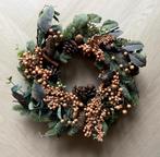 NIEUWE kerstkrans peach / goud | kerstversiering deurhanger, Diversen, Kerst, Ophalen of Verzenden, Nieuw