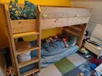 Steigerhouten hoogslaper met bureautje, Kinderen en Baby's, Kinderkamer | Stapelbedden en Hoogslapers, Ophalen, Zo goed als nieuw