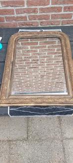 Antieke Franse toogspiegel, Ophalen, Rechthoekig, 50 tot 100 cm, Minder dan 100 cm