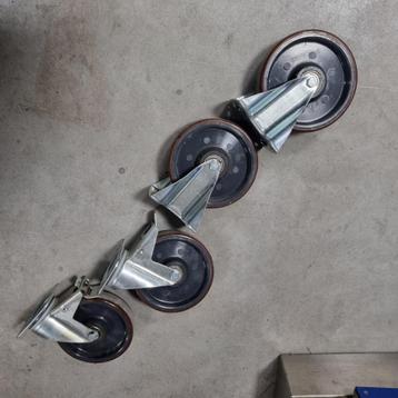  PROFESSIONELE  GROTE ZWARE ZWENKWIELEN 200 MM TENTE  1000KG beschikbaar voor biedingen