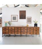 Ladenkast, Dressoir, Houten lades, Werkbank, Kast met lades, 5 laden of meer, Ophalen of Verzenden, 200 cm of meer, Minder dan 100 cm
