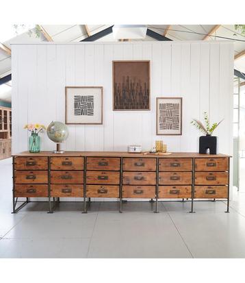Ladenkast, Dressoir, Houten lades, Werkbank, Kast met lades beschikbaar voor biedingen