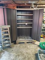 Grote metalen kast, opbergkast 2x, Ophalen, Gebruikt