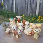 13 vintage poesjes / poes rubber piep pop, Ophalen, Gebruikt