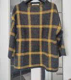 Natan wollen trui grijs/geel ruit - maat L, Maat 42/44 (L), Ophalen of Verzenden, Grijs, Gedragen