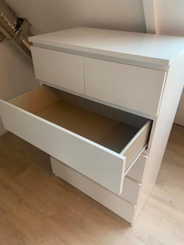 Ikea Malm ladekast 6 lades wit - afbeelding 3