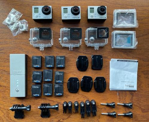 3x GoPro Hero 3+ | veel accessoires |, Audio, Tv en Foto, Actiecamera's, Zo goed als nieuw, GoPro, Ophalen of Verzenden