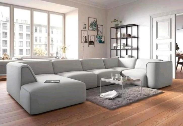 Nieuwe trendy mega modulaire Ubank diverse kleuren/stoffen, Huis en Inrichting, Banken | Bankstellen, Nieuw, 150 cm of meer, Ophalen of Verzenden