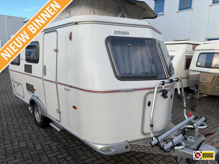 Eriba Troll 550 2018 OA INCL MOVER, FIETSENREK, LUIFEL, Caravans en Kamperen, Caravans, Bedrijf, tot en met 3, 750 - 1000 kg, Eriba