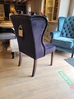 *VOORRAAD* 6 Landelijke Eetkamerstoelen Daisy Velvet Zwart, Nieuw, Ophalen of Verzenden, Stof, Vijf, Zes of meer stoelen