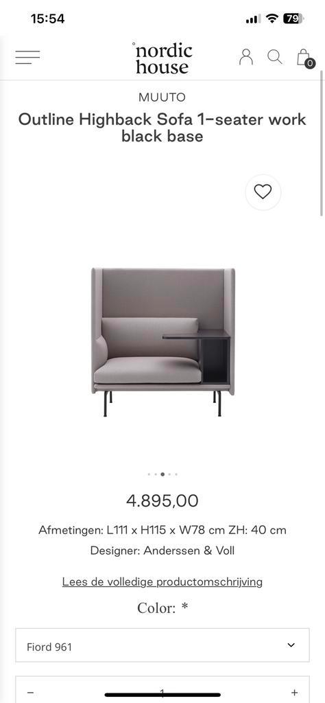 Éénpersoonszitbank, Huis en Inrichting, Banken | Bankstellen, Zo goed als nieuw, Rechte bank, Minder dan 150 cm, Minder dan 75 cm