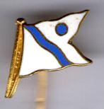 Rederij vlag email op koper speldje ( U_438 ), Verzamelen, Speldjes, Pins en Buttons, Verzenden, Zo goed als nieuw, Transport