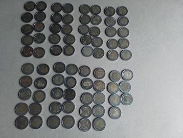 77x Speciale herdenkingsmunten 2 euromunten  beschikbaar voor biedingen