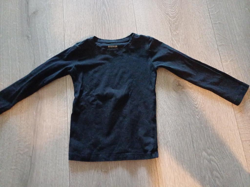 Nieuwstaat zwart shirt Zeeman mt 98/104, Zeeman, Meisje, Ophalen of Verzenden, Zo goed als nieuw