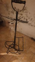 Flessen wijn houder inclusief 3 glazen / wijnrek metaal €6, Ophalen of Verzenden, Zo goed als nieuw, Minder dan 5 flessen, Metaal