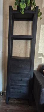 Mangohouten kast zwart, Huis en Inrichting, Ophalen, Zo goed als nieuw, 25 tot 50 cm, 50 tot 100 cm
