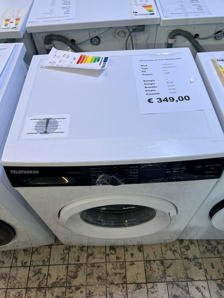 Telefunken wasmachine 8kg 1400 toeren nieuw, Witgoed en Apparatuur, Wasmachines, Nieuw, Voorlader, 6 tot 8 kg, Minder dan 85 cm