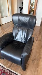 Himolla Relaxfauteuil - Zwart Leer, Huis en Inrichting, Ophalen, Zo goed als nieuw, Leer, 75 tot 100 cm