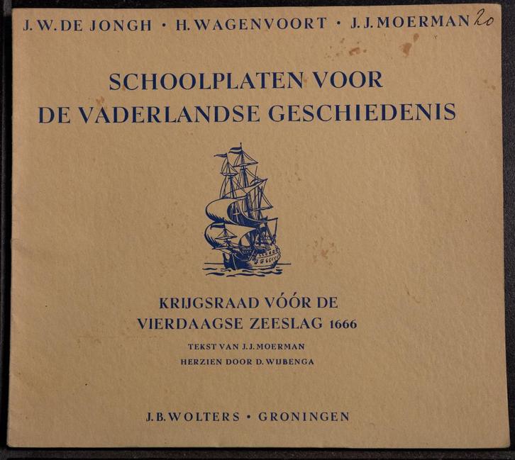 schoolplaat   boekje   Krijgsraad     , Antiek en Kunst, Antiek | Schoolplaten, Geschiedenis, Verzenden