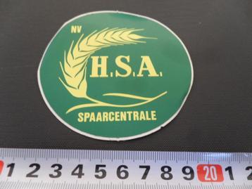 sticker NV H.S.A.  Spaarcentrale  beschikbaar voor biedingen