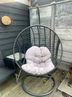 Mooie zwarte hangstoel, Tuin en Terras, Tuinstoelen, Ophalen of Verzenden, Zo goed als nieuw