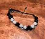 Armband strass steentjes zwart wit NIEUW, Overige materialen, Zwart, Nieuw, Ophalen of Verzenden