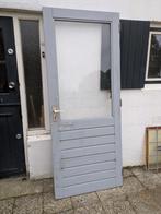 Hardhouten buitendeur / schuurdeur / garagedeur, Doe-het-zelf en Verbouw, Deuren en Horren, Ophalen, Gebruikt, 80 tot 100 cm, Buitendeur