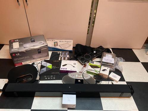 Doos vol met Muziek en Computer spullen opruiming, Audio, Tv en Foto, Overige Audio, Tv en Foto, Gebruikt, Ophalen