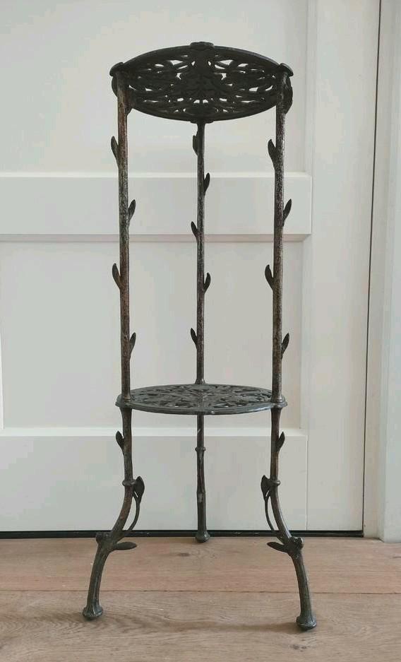 Antieke etagère gietijzeren plantentafel arts & crafts, Huis en Inrichting, Woonaccessoires | Etagères, Gebruikt, Ophalen